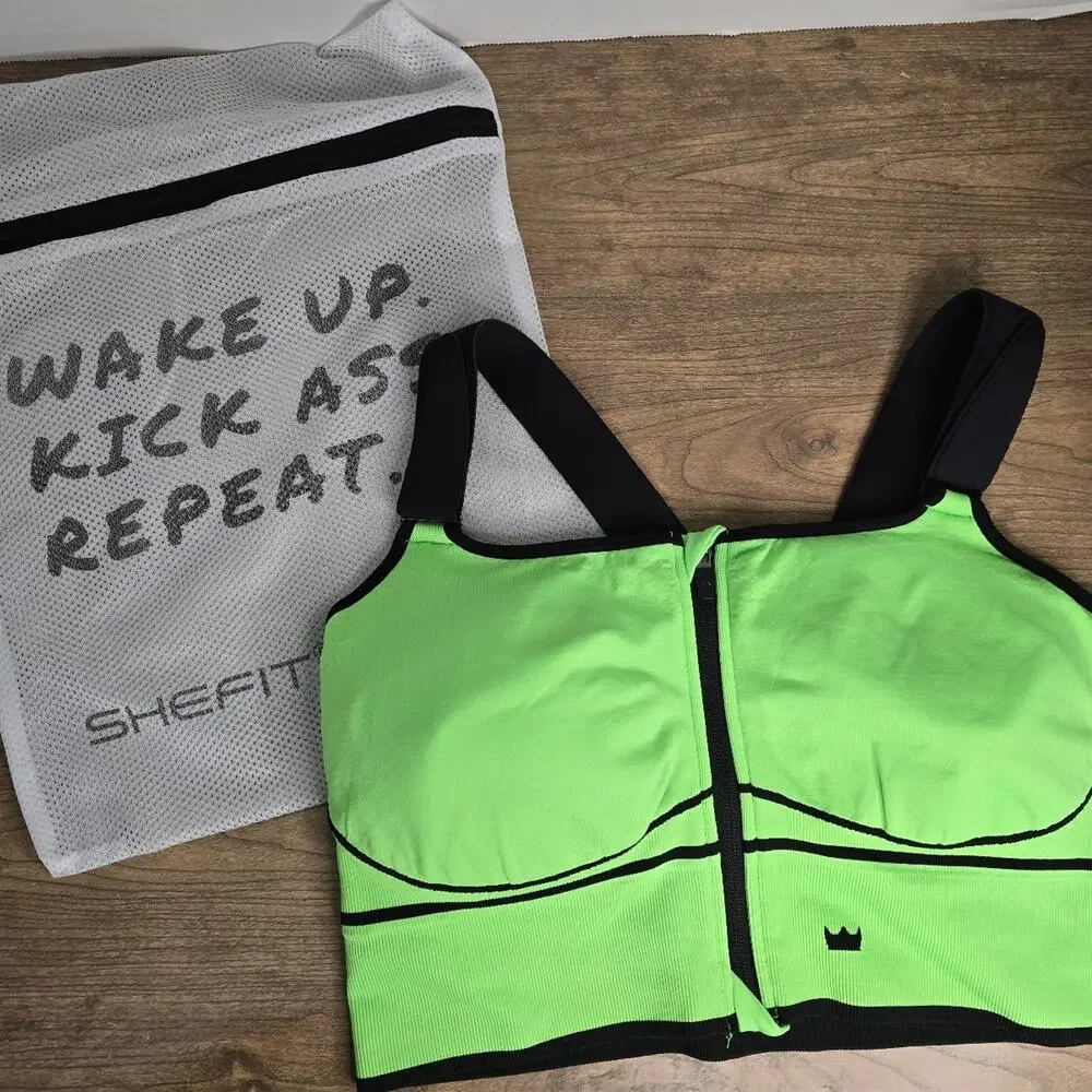 SHEFIT Low Impact Sports Bra green sz 5Luxe Brand New
